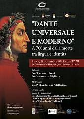 Dante universale e moderno. a 700 anni dalla morte tra lingua e identita'